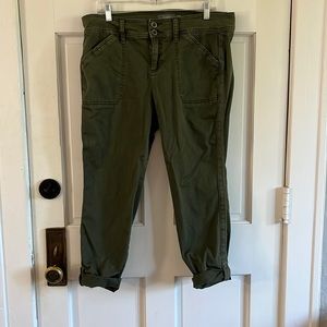 Olive green utility pants